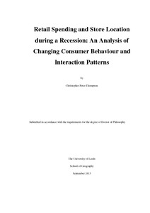 Dissertation on recession on retail sector trends